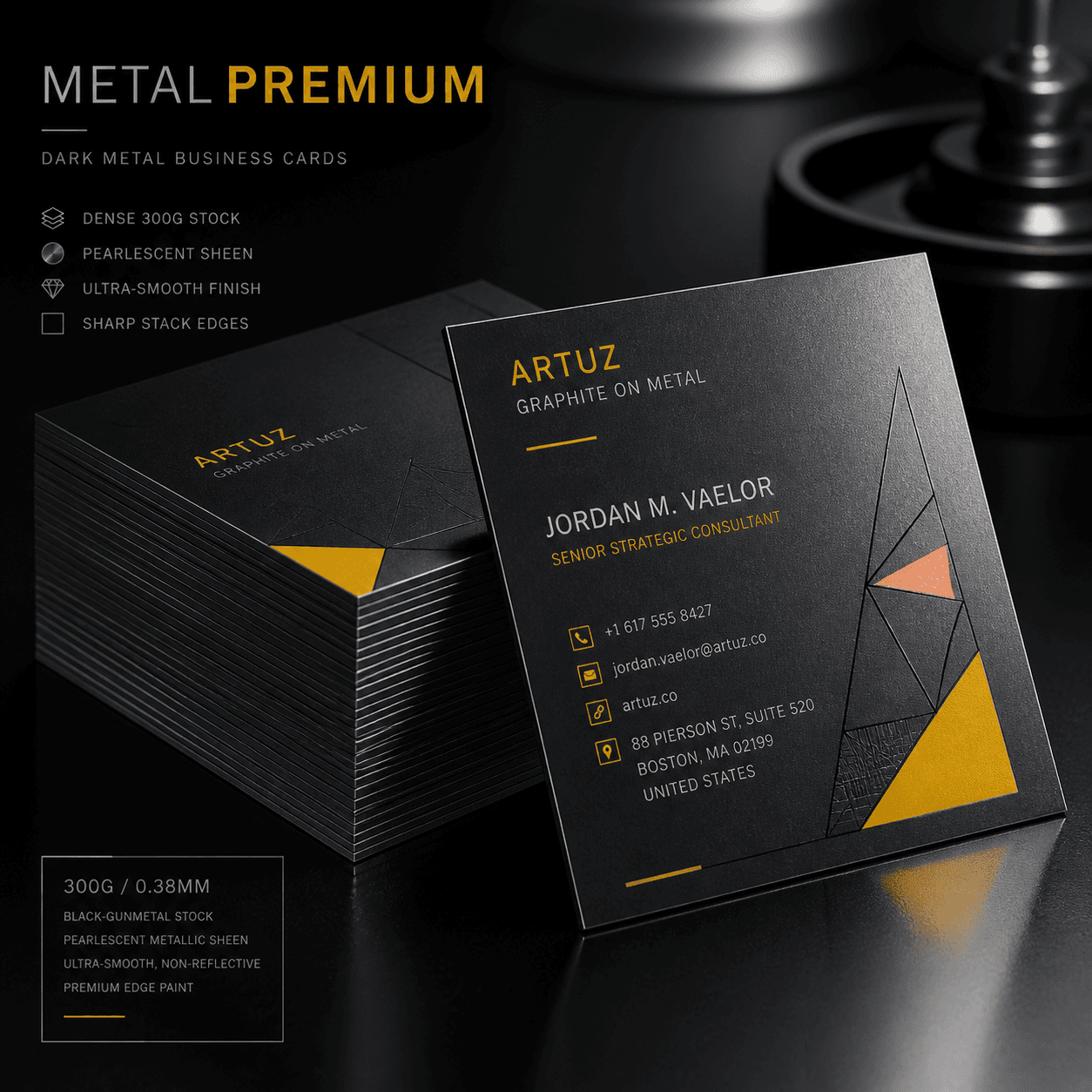Cartão Duplo Metal Premium